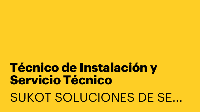 Técnico de Instalación y Servicio Técnico