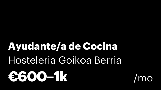 Ayudante/a de Cocina