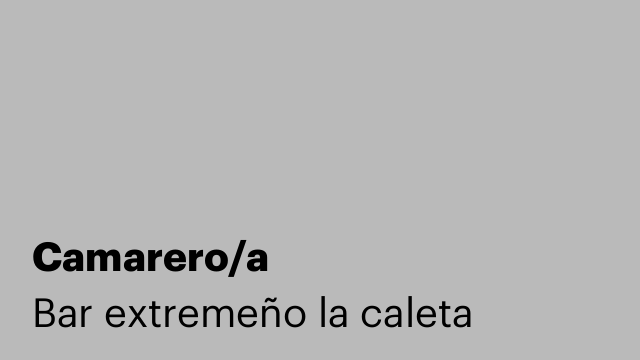 Camarero/a