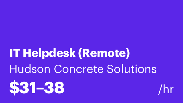 IT Helpdesk (Remote)