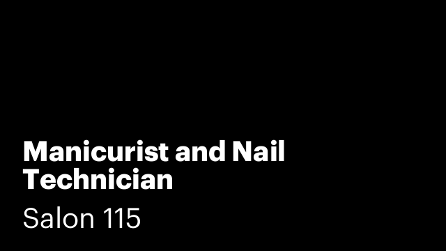 Manicurist and Nail Technician