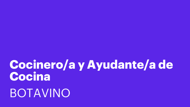 Cocinero/a y Ayudante/a de Cocina