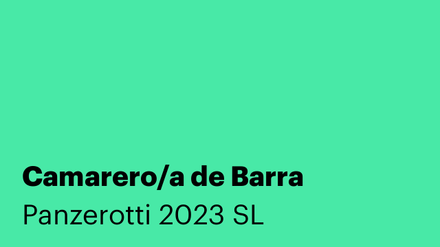 Camarero/a de Barra