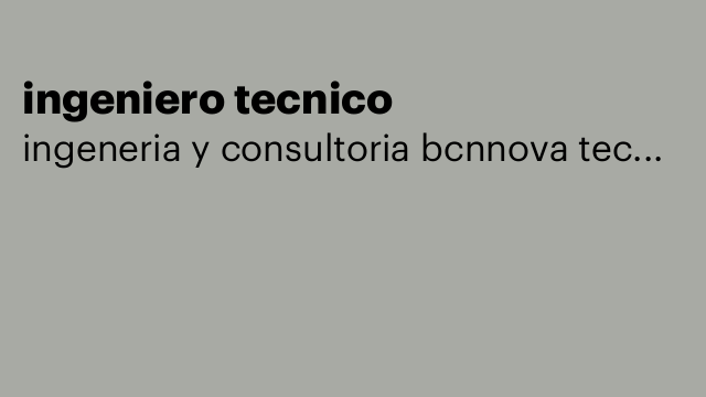 ingeniero tecnico
