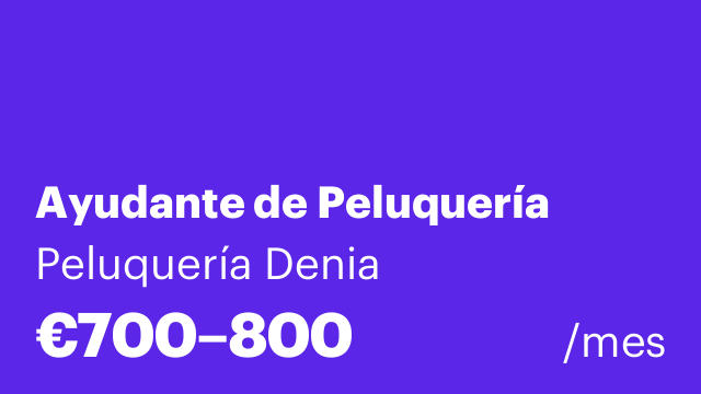 Ayudante de Peluquería