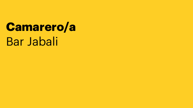 Camarero/a