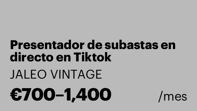 Presentador de subastas en directo en Tiktok