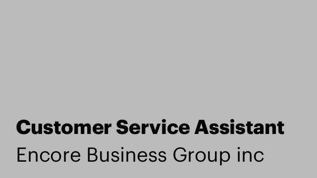 Customer Service Assistant