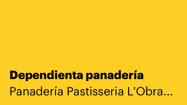 Dependienta panadería