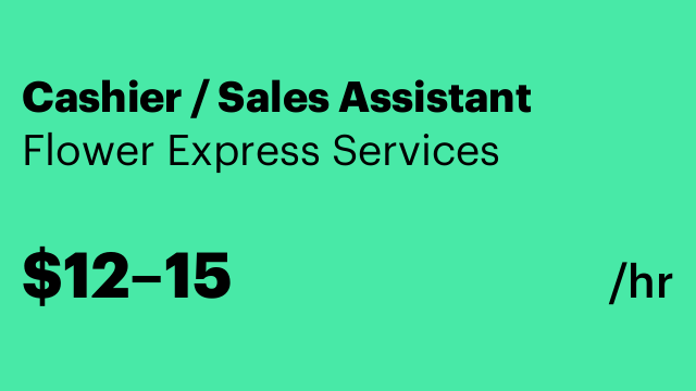 Cashier / Sales Assistant