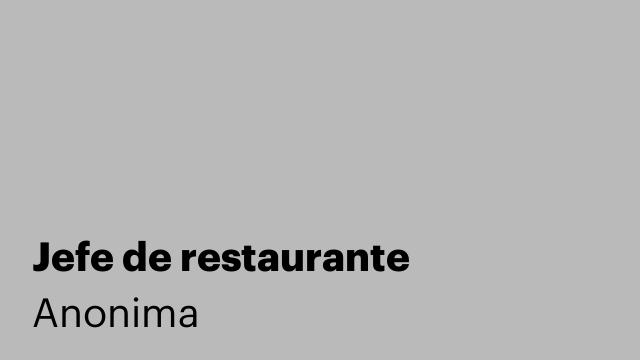 Jefe de restaurante