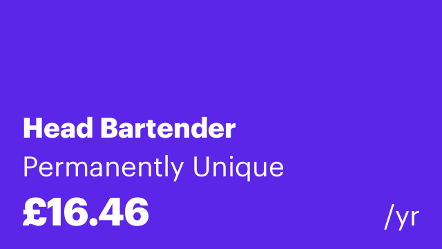Head Bartender
