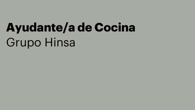 Ayudante/a de Cocina