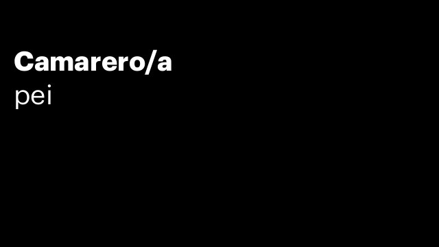 Camarero/a