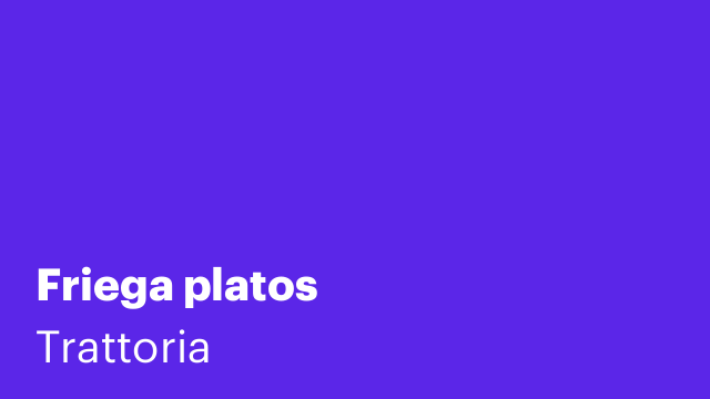 Friega platos