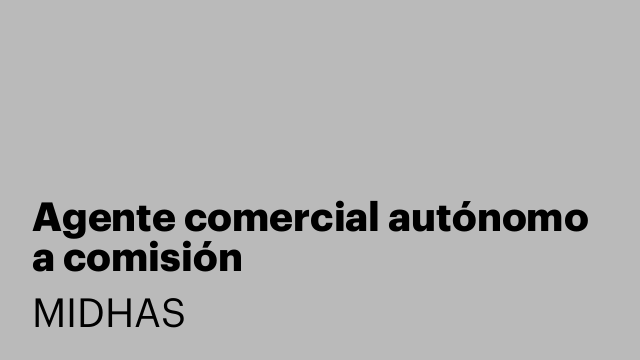 Agente comercial autónomo a comisión
