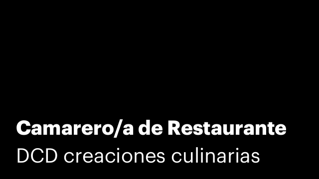Camarero/a de Restaurante
