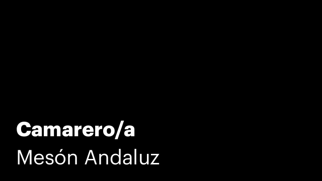 Camarero/a