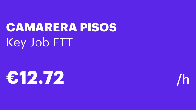 CAMARERA PISOS