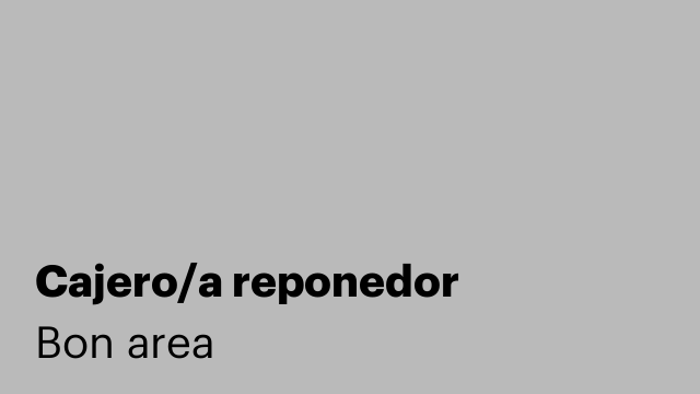 Cajero/a reponedor