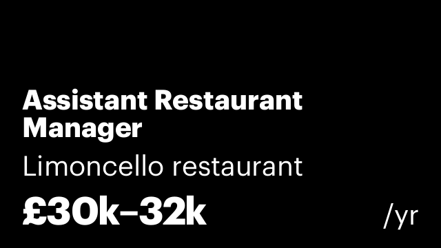Assistant Restaurant Manager