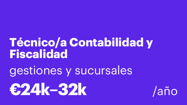 Técnico/a Contabilidad y Fiscalidad