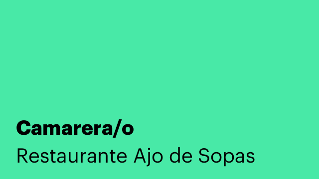 Camarera/o