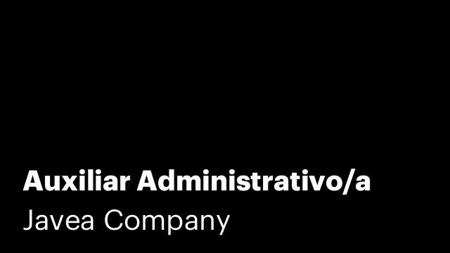Auxiliar Administrativo/a