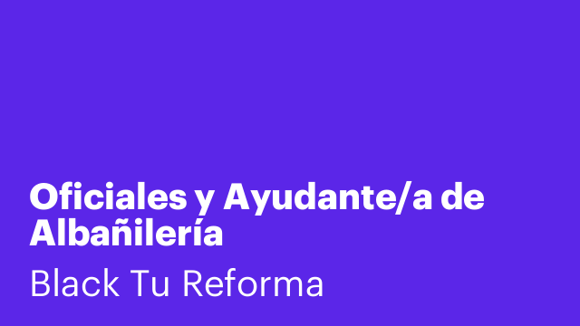 Oficiales y Ayudante/a de Albañilería