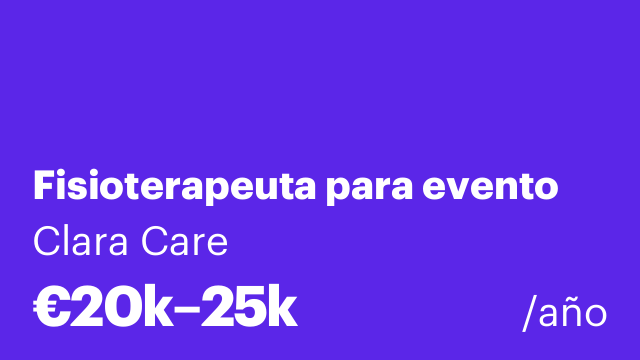 Fisioterapeuta para evento