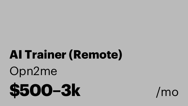 AI Trainer (Remote)