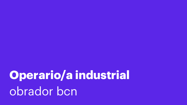 Operario/a industrial