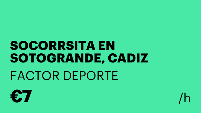 SOCORRSITA EN SOTOGRANDE, CADIZ