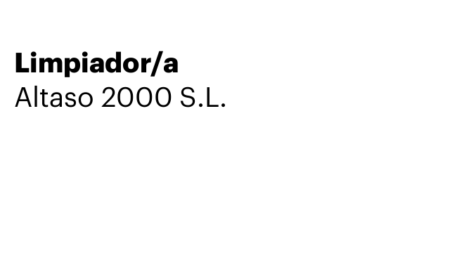 Limpiador/a