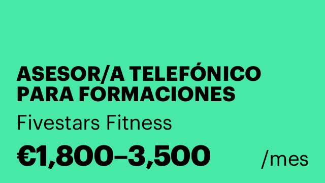 ASESOR/A TELEFÓNICO PARA FORMACIONES DEPORTIVAS (con discapacidad)
