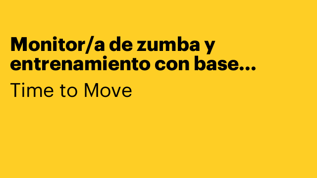 Monitor/a de zumba y entrenamiento con base musical.