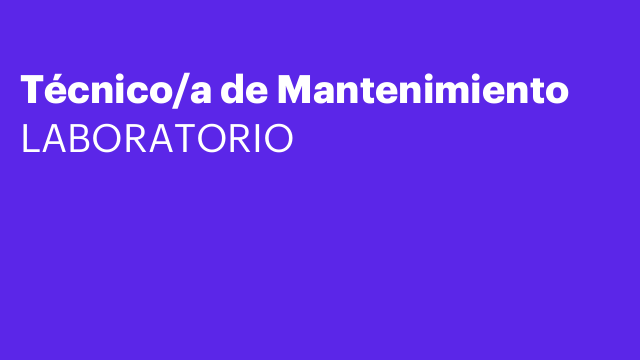 Técnico/a de Mantenimiento