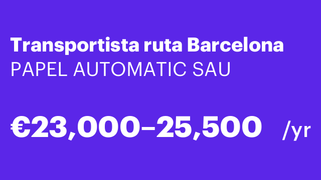 Transportista ruta Barcelona