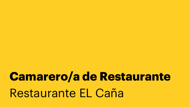 Camarero/a de Restaurante