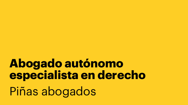Abogado autónomo especialista en derecho laboral.