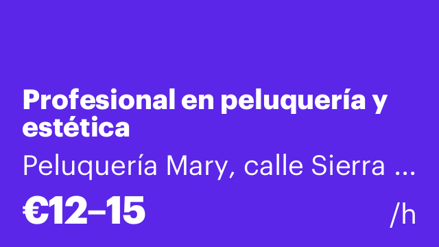 Profesional en peluquería y estética