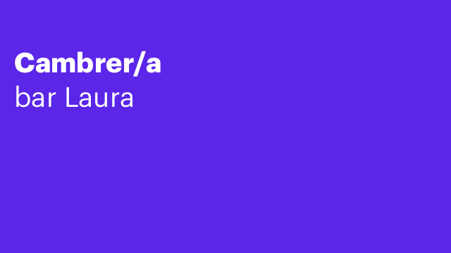 Cambrer/a