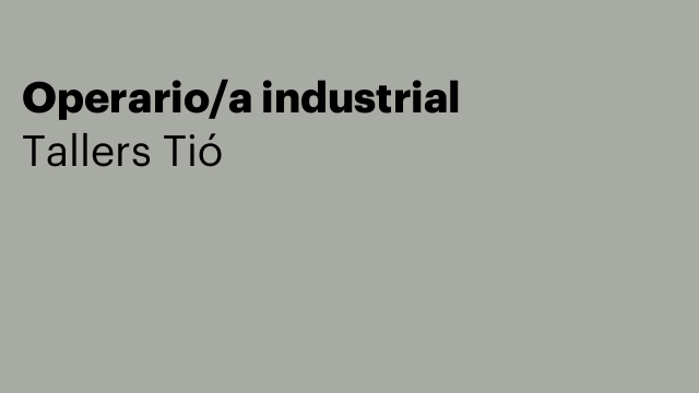 Operario/a industrial
