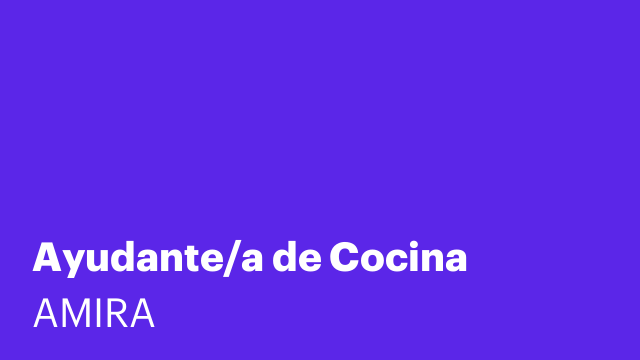 Ayudante/a de Cocina