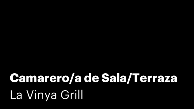 Camarero/a de Sala/Terraza