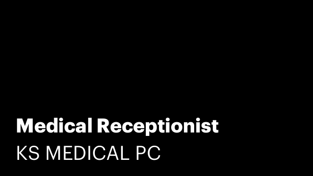 Medical Receptionist