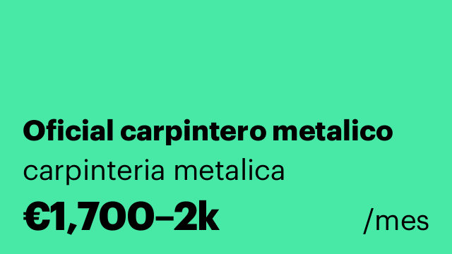Oficial carpintero metalico