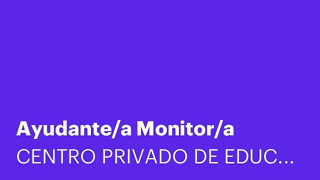 Ayudante/a Monitor/a
