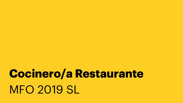 Cocinero/a Restaurante