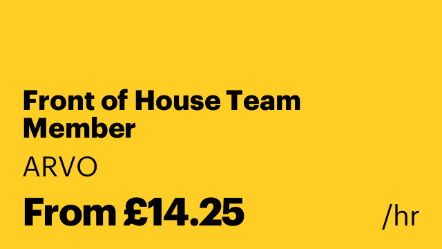 Front of House Team Member
